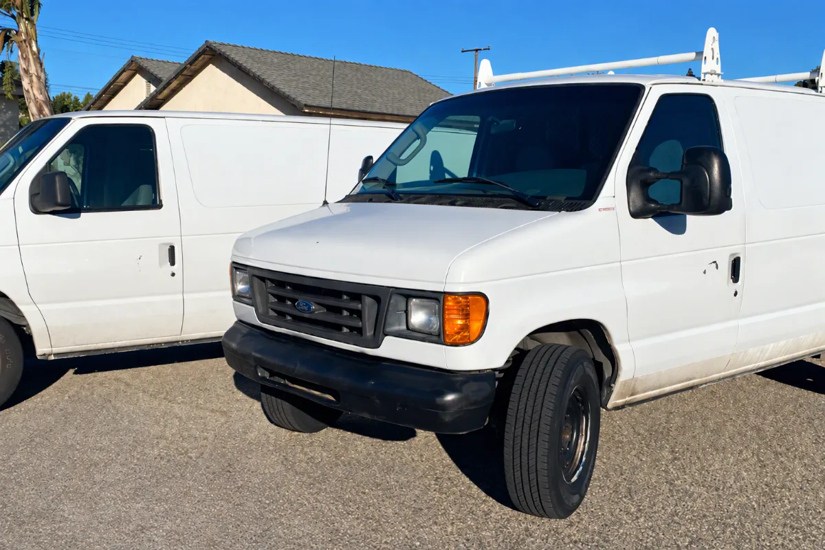 Gress Plumbing service van parked outside a home in Simi Valley